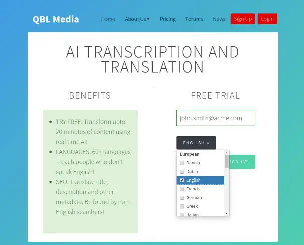 Trial Guides Account Registration