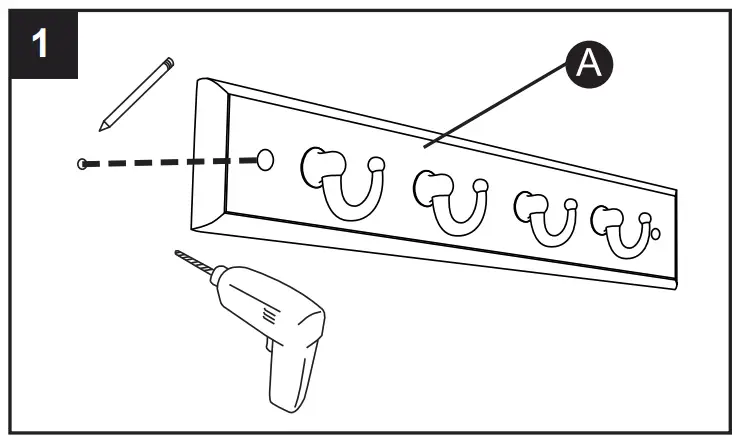 Style SELECTIONS 49551TNXLG 8.86 Inch 4 Hook Rail - Fig 5
