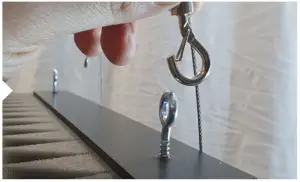 512683 Rectagon Vocal Booth - FIX FOAM PLATES TO WIRE ROPES