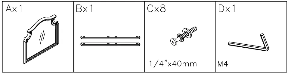 ASHLEY B751 36 Drawer Dresser with Mirror -