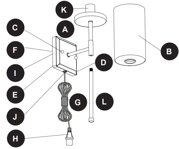 allen roth 42620 Casado Contemporary LED Wall Sconce - Fig 1