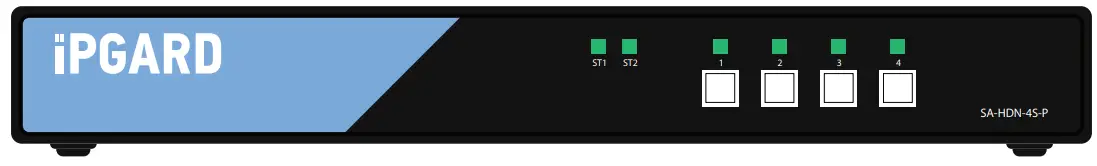 iPGARD Advanced 2 4-Port DP HDMI to DP HDMI Secure KVM