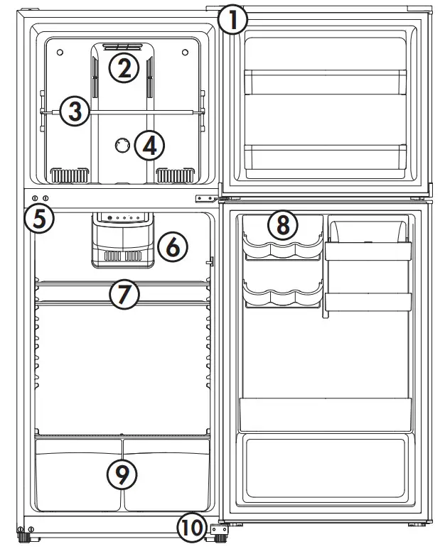 Danby DFF116B1WDBL 12 Cu. Ft. Apartment Size Refrigerator - Figure 1