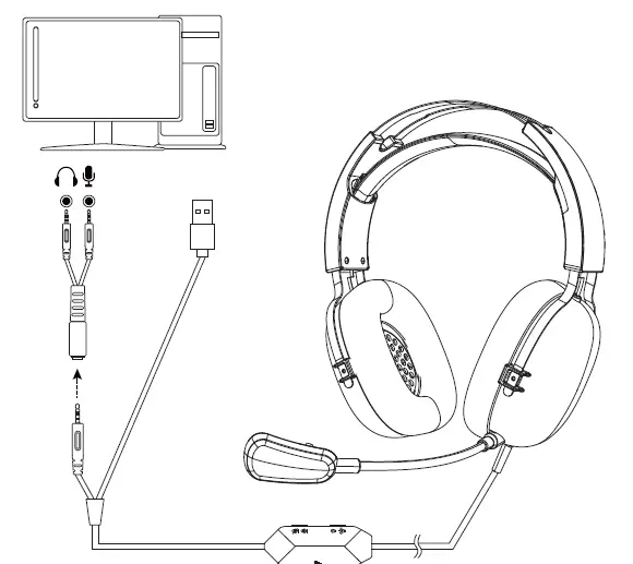 ProtoArc RGB H1 Gaming Headset with Flowing Light 3