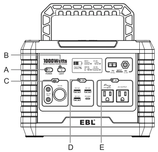 EBL MP1000 Portable Power Station - fig 6