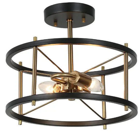 ZEVNI-A04765C2-Geder-12-Inch-Wide-Black-2-Light-Ceiling-Light-PRO