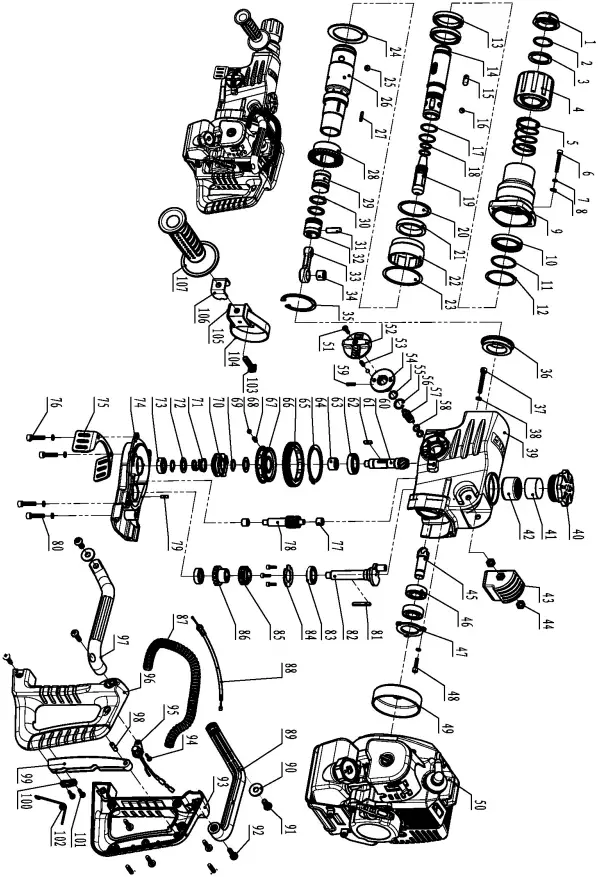 Topmaq JH58 - Exploded view