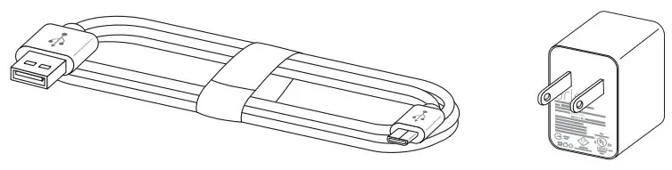 arlo FB1001-100NAS Pro 3 Floodlight Camera Indoor charging cable and power adapter