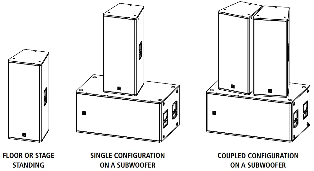 RCF NX 985-A Professional Three-Way Active Speaker - OUPLED CONFIGURATION