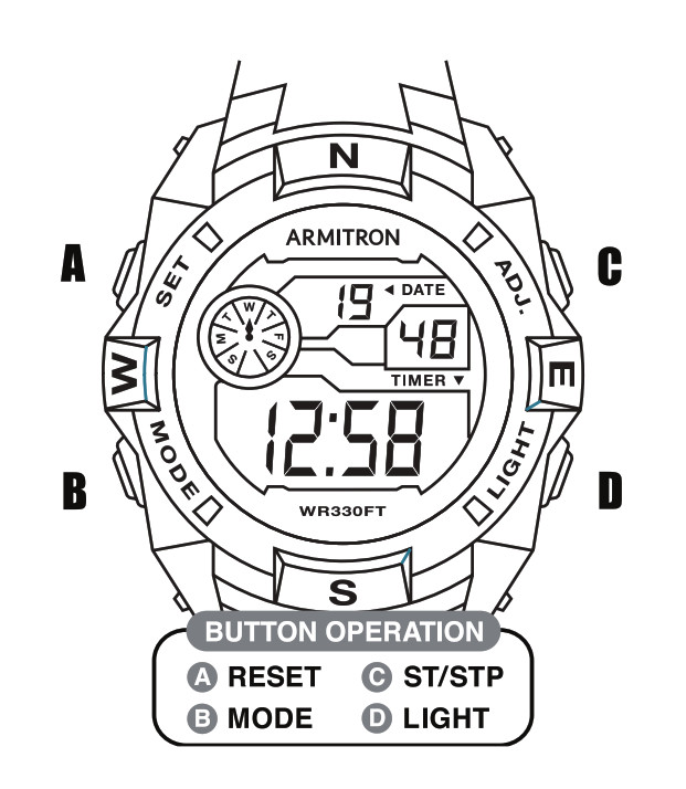 Armitron M1119 Series Watch User Manual Armitron M1119 Series Watch User Manual