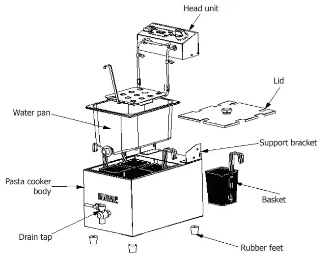BUFFALO DB191 Pasta Cooker - overview