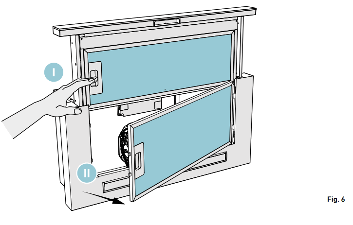 GLOBALO Kasperio 60 Built In Range Hood - grease filter