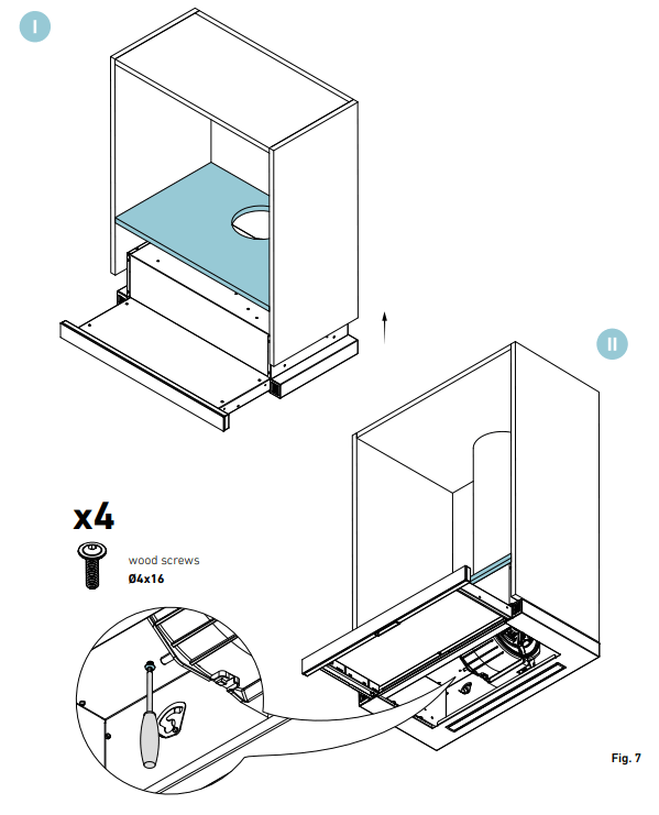 GLOBALO Kasperio 60 Built In Range Hood - kitchen cupboard