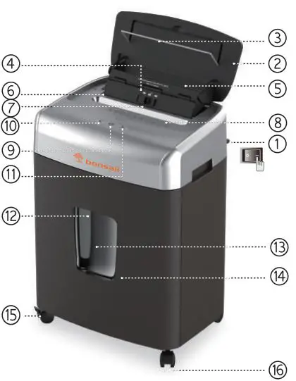 bonsaii-C233-B-Micro-Cut-110-Sheets-Auto-Feed-Shredder-3