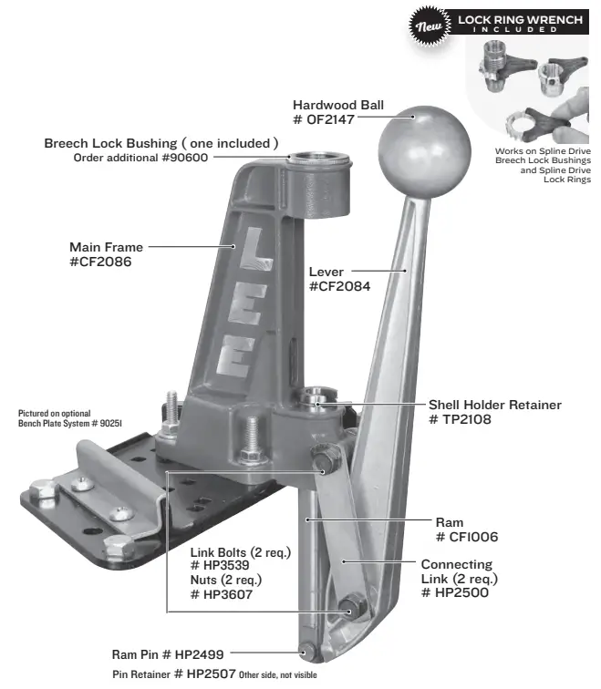 LEE PRECISION CF1391 Breech Lock Reloader Press - Lee Breech