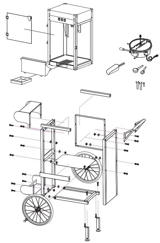 CORNRUSH POPCORN POPPER Instruction Manual - IMPORTANT KNOWLEDGE FOR UNPACKING