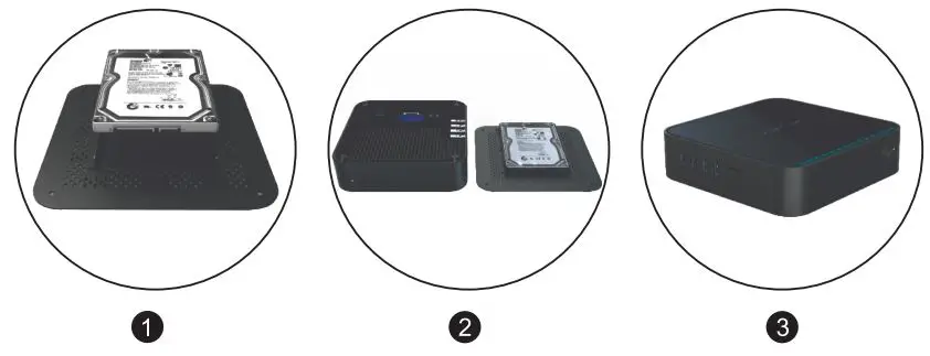 BliTZWOlF BW-MPC1 Intel Celeron J4125 8G+128G Mini PC User Manual - How to Install the Hard Disk