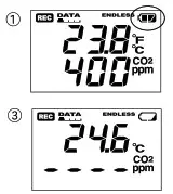 TANDD RTR-576 Wireless CO2 Recorder - Checking the Battery Level