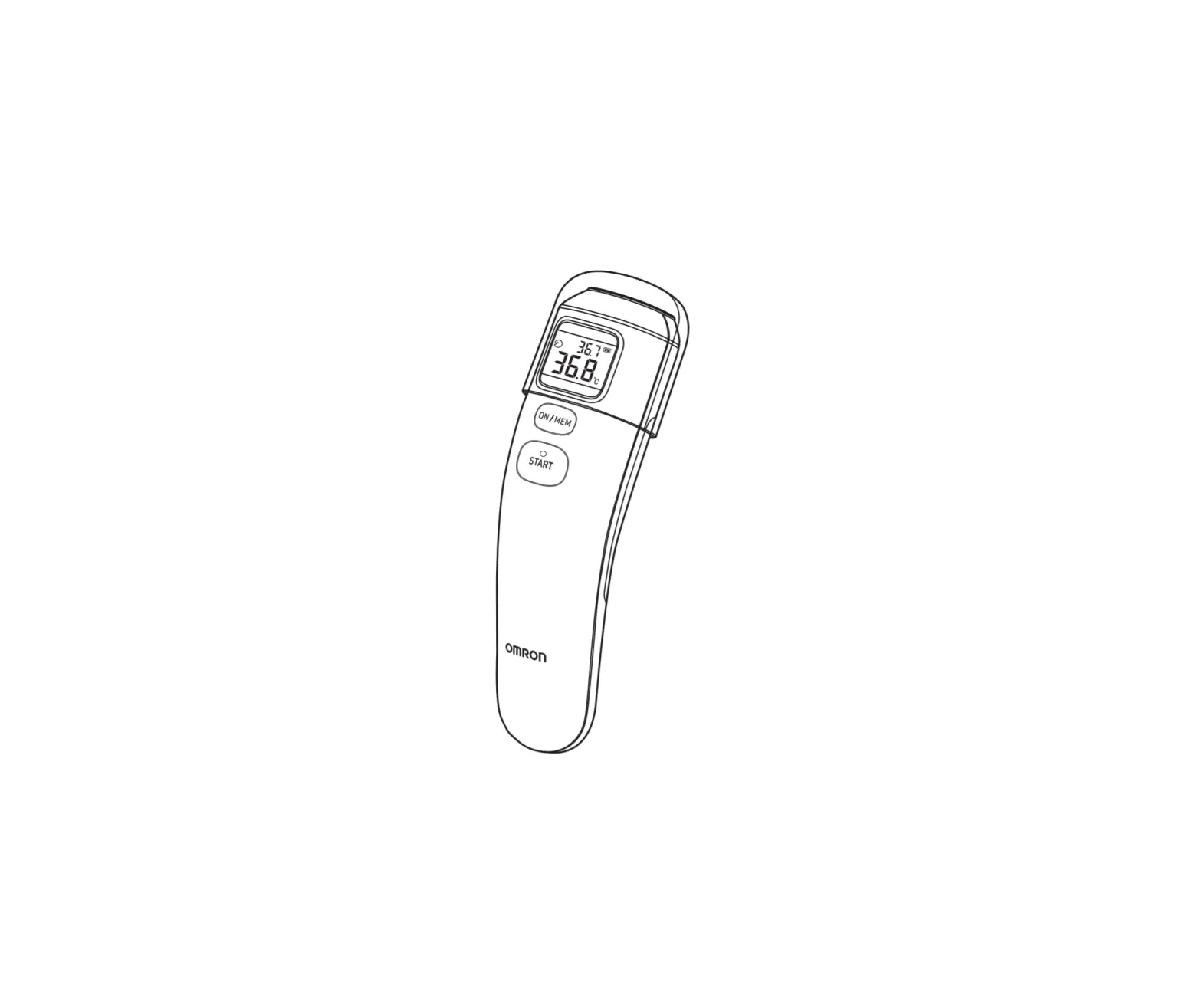 Omron Mc-720 Forehead Thermometer Instruction Manual