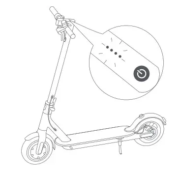xiaomi M365 Electric Scooter- Turn on the scooter