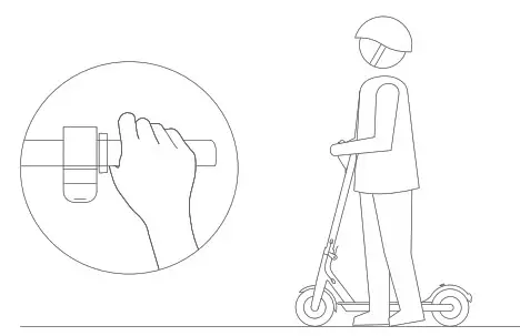 xiaomi M365 Electric Scooter- walking alongside