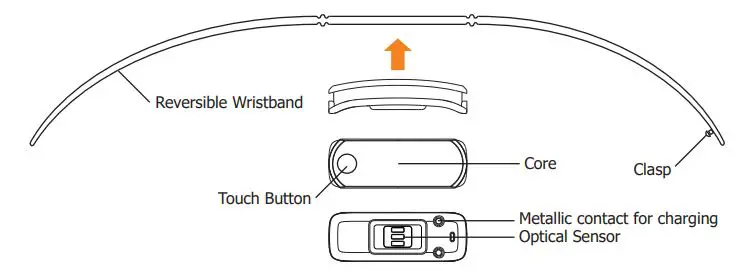 MobileAction i-gotU Q-66HE Q-Band HR Heart Rate Fitness Tracker fig1