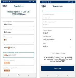 Registration Interface