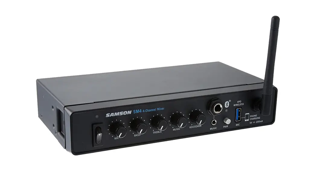 Samson Sm4 4-channel Mixer Interface With Bluetooth Owner's Manual