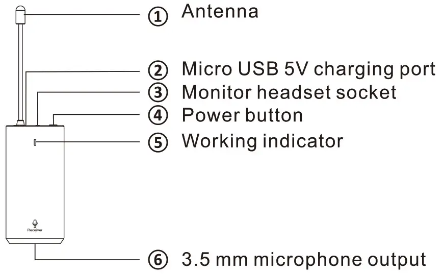 HUUSMOT WM 102A Wireless Lavalier Microphone -double mic kit