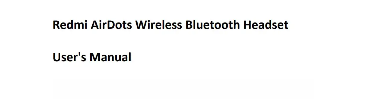 Redmi AirDots Wireless Bluetooth Headset