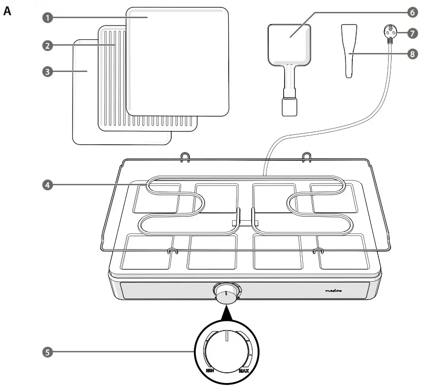 nedis FCRA300FBK8 Gourmet Raclette Set - FIG