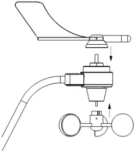 Assembly of the cup unit and vane