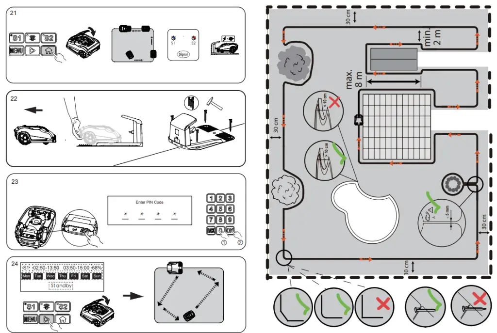 YARD FORCE NX Series Robotic Lawn Mower - fig 1
