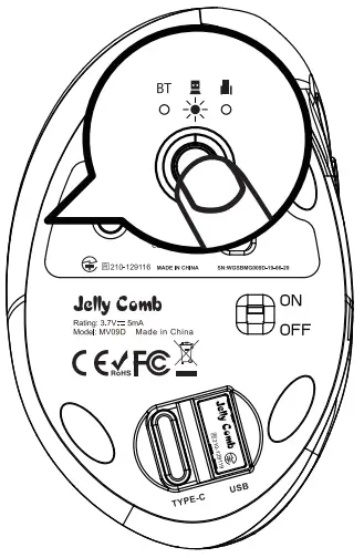 2.4G Wireless Connection with USB Receiver