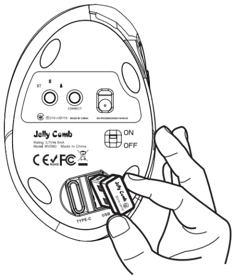 2.4G Wireless Connection with USB Receiver