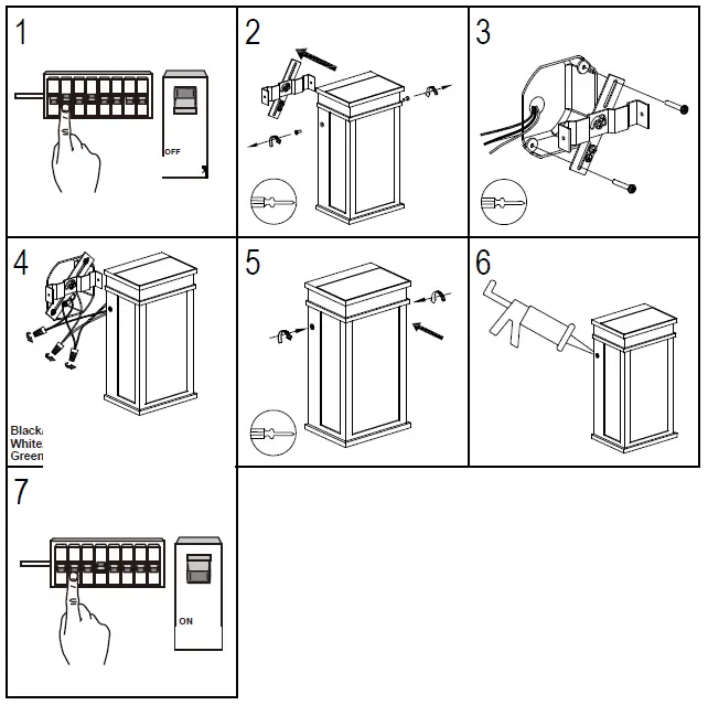LUTEC 5104101 1-Light Black Integrated LED Outdoor Wall Lantern 1