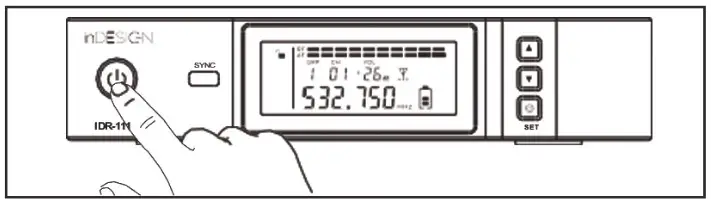 NAS Solutions iDR 222 Wireless Microphone System - IDR 111 iDR 222 FUNCTIONS OPERATION ON OFF