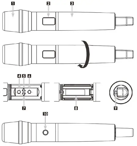 NAS Solutions iDR 222 Wireless Microphone System - IDT HM1 CONTROLS