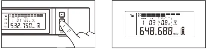 NAS Solutions iDR 222 Wireless Microphone System - Reciver Volume Adjustment