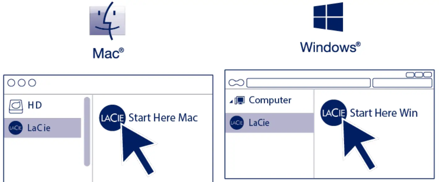 LACIE STFR2000403 Rugged Secure 2TB Portable Hard Drive - app