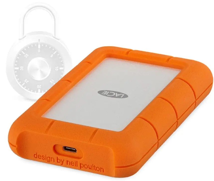 LACIE STFR2000403 Rugged Secure 2TB Portable Hard Drive