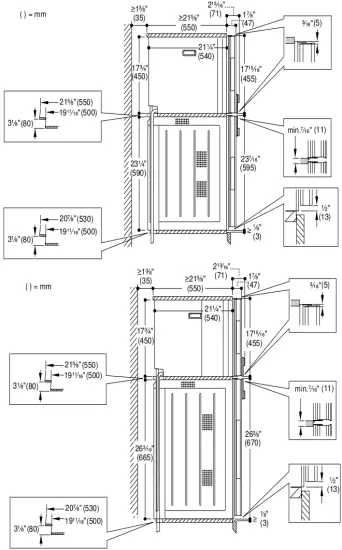 Combination with an oven