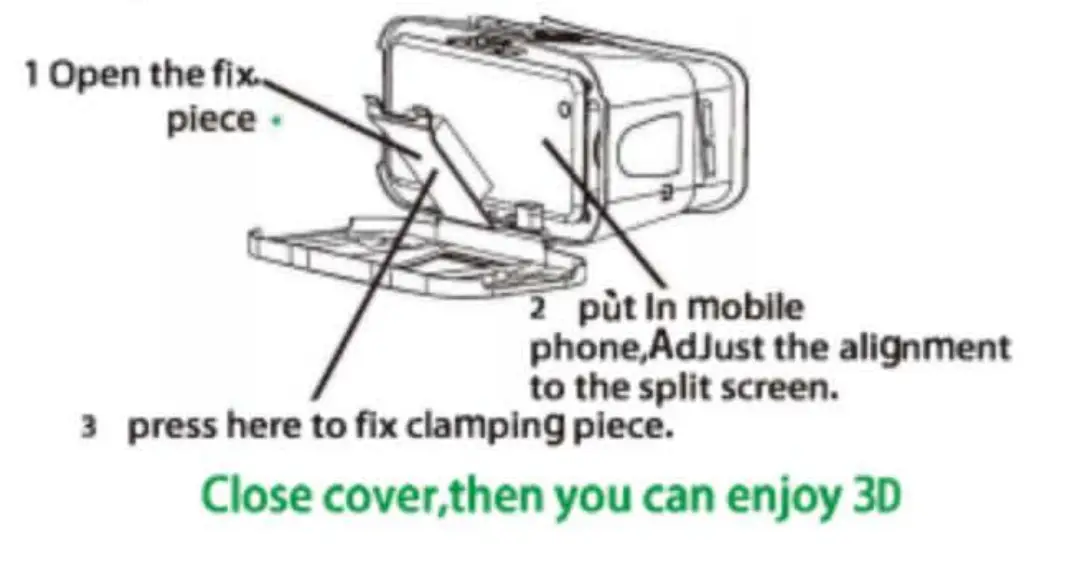 VRPark J50 120 FOV 3D Glasses Virtual Reality Glasses - fig 3
