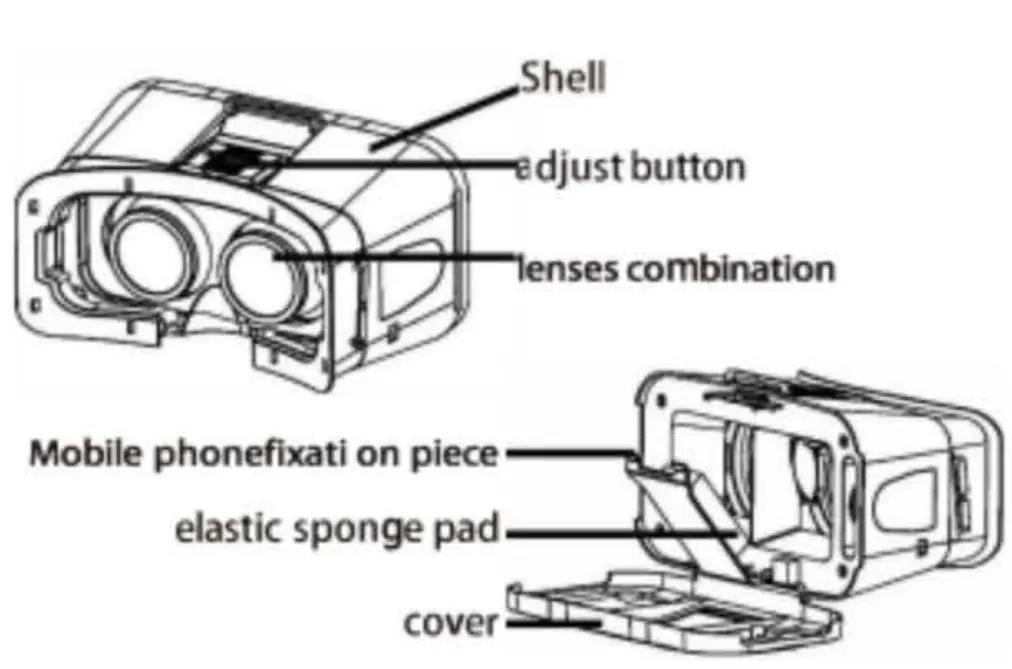 VRPark J50 120 FOV 3D Glasses Virtual Reality Glasses - fig 4
