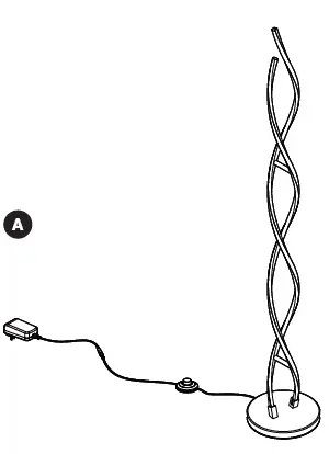 artika PO-27641 Swirl LED Floor Lamp 1