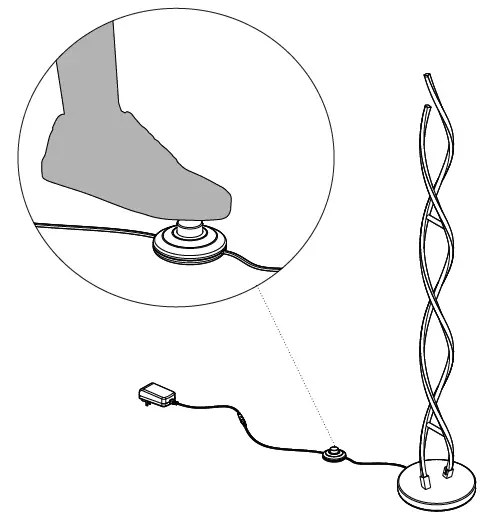 artika PO-27641 Swirl LED Floor Lamp 4