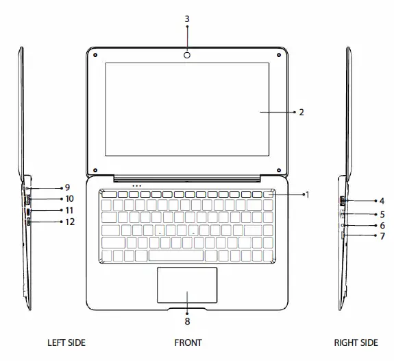 FUSION-A90BPRO-14.1-Inch-A90B+ Pro 64GB-Windows-10-Laptop-FIG-1