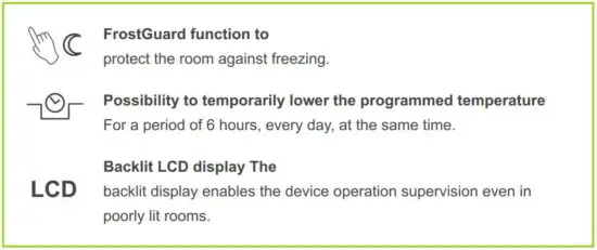 FIG 1 A daily, wired temperature controller