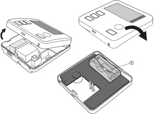 FIG 10 Installing or replacing the battery