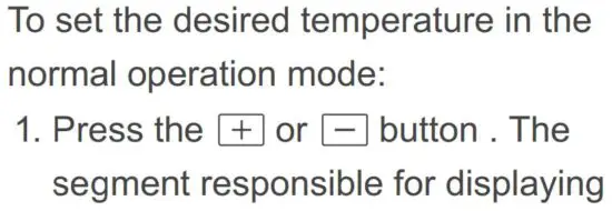 FIG 14 Temperature setting